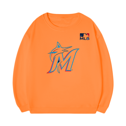 Miami Marlins Embroidered MLB Unisex T-Shirt,Crewneck & Hoodie – Classic USA Baseball Fanwear,U3