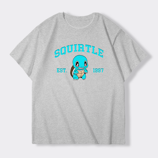 SQUIRTLE Embroidered Anime Character Unisex Tank Top,T-Shirt,Polo Shirt,Crewneck,Hoodie,Zip-Hoodie,P08