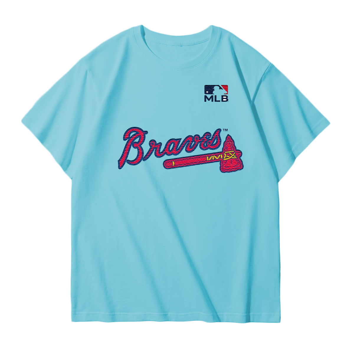 Atlanta+Braves Embroidered MLB Unisex T-Shirt,Crewneck & Hoodie – Classic USA Baseball Fanwear,U5