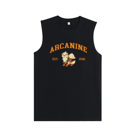 ARCANINE Embroidered Anime Character Unisex Tank Top,T-Shirt,Polo Shirt,Crewneck,Hoodie,Zip-Hoodie,P04