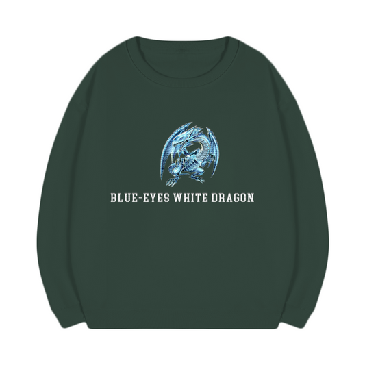 Blue-Eyes White Dragon Yu-Gi-Oh! Anime Unisex Embroidered T-Shirt,Crewneck,Hoodie,ICE01