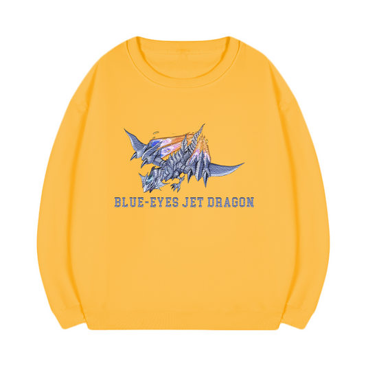 Blue-Eyes Jet Dragon Yu-Gi-Oh! Anime Unisex Embroidered T-Shirt,Crewneck,Hoodie,ICE31