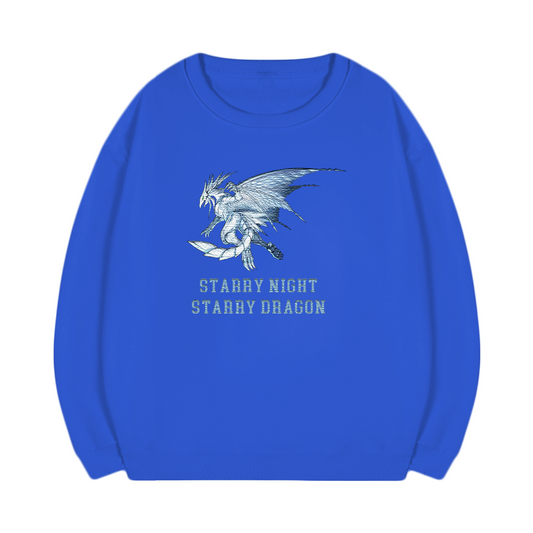 Starry Night Starry Dragon Yu-Gi-Oh! Anime Unisex Embroidered T-Shirt,Crewneck,Hoodie,ICE41