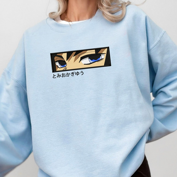 Demon Slayer Embroidered Unisex T-Shirt,Crewneck,Hoodie – Premium Quality Anime Apparel Featuring Iconic Characters for Fans,D23