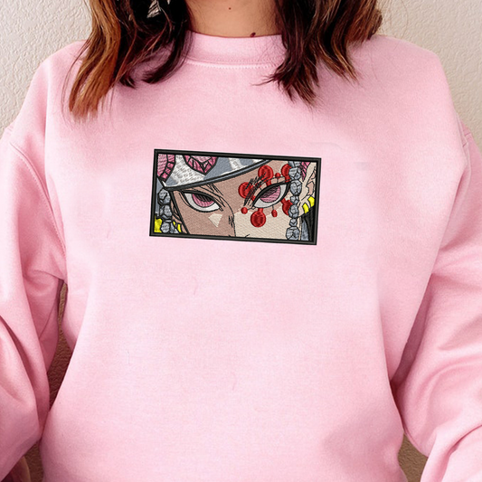 Demon Slayer Embroidered Unisex T-Shirt,Crewneck,Hoodie – Premium Quality Anime Apparel Featuring Iconic Characters for Fans,D35