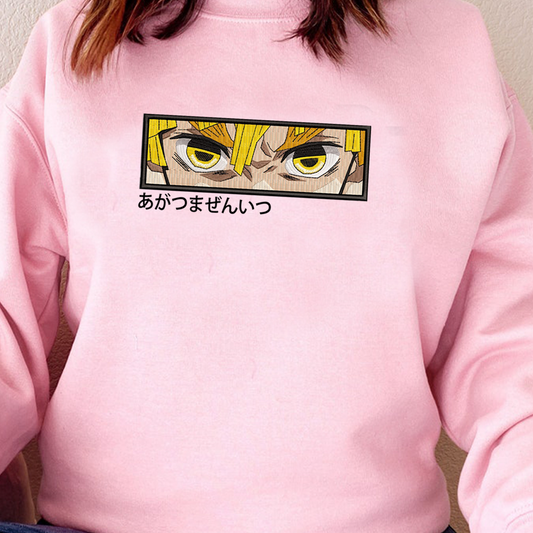 Demon Slayer Embroidered Unisex T-Shirt,Crewneck,Hoodie – Premium Quality Anime Apparel Featuring Iconic Characters for Fans,D17