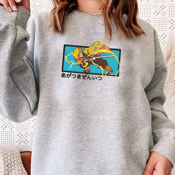 Demon Slayer Embroidered Unisex T-Shirt,Crewneck,Hoodie – Premium Quality Anime Apparel Featuring Iconic Characters for Fans,D08