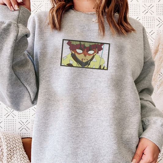 Demon Slayer Embroidered Unisex T-Shirt,Crewneck,Hoodie – Premium Quality Anime Apparel Featuring Iconic Characters for Fans,D31