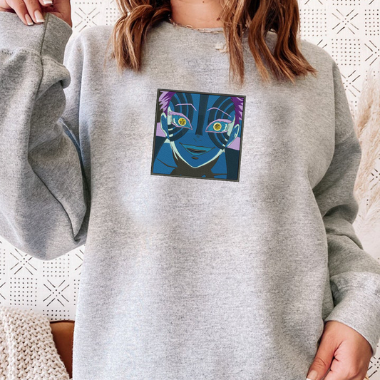 Demon Slayer Embroidered Unisex T-Shirt,Crewneck,Hoodie – Premium Quality Anime Apparel Featuring Iconic Characters for Fans,D13