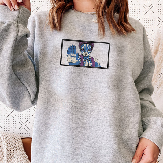 Demon Slayer Embroidered Unisex T-Shirt,Crewneck,Hoodie – Premium Quality Anime Apparel Featuring Iconic Characters for Fans,D37