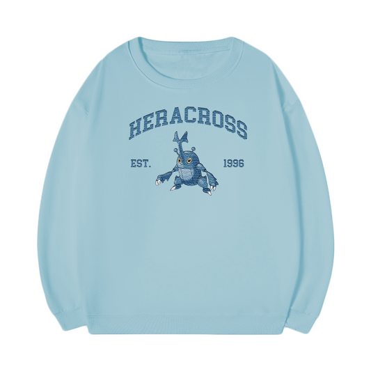 HERACROSS Embroidered Anime Character Unisex T-Shirt,Crewneck,Hoodie,Stylish Gift for Friends,E34