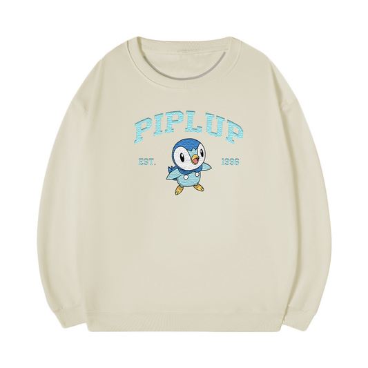 PIPLUP Embroidered Anime Character Unisex T-Shirt,Crewneck,Hoodie,Stylish Gift for Friends,E05