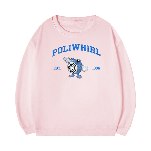POLIWHIRL Embroidered Anime Character Unisex T-Shirt,Crewneck,Hoodie,Stylish Gift for Friends,E40