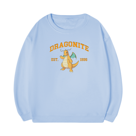 DRAGONITE Embroidered Anime Character Unisex T-Shirt,Crewneck,Hoodie,Stylish Gift for Friends,E20