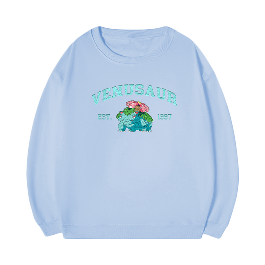 VENUSAUR Embroidered Anime Character Unisex T-Shirt,Crewneck,Hoodie,Stylish Gift for Friends,E03