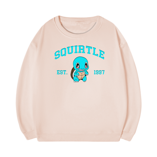 SQUIRTLE Embroidered Anime Character Unisex T-Shirt,Crewneck,Hoodie,Stylish Gift for Friends,E27