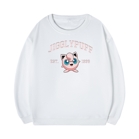 JIGGLYPUFF Embroidered Anime Character Unisex T-Shirt,Crewneck,Hoodie,Stylish Gift for Friends,E39
