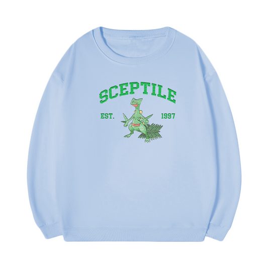 SCEPTILE Embroidered Anime Character Unisex T-Shirt,Crewneck,Hoodie,Stylish Gift for Friends,E19