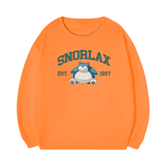 SNORLAX Embroidered Anime Character Unisex T-Shirt,Crewneck,Hoodie,Stylish Gift for Friends,E43