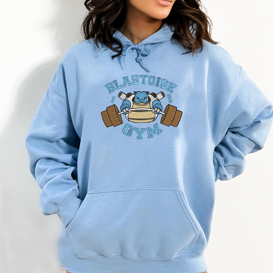 BLASTOISE Pokémon GYM Anime Embroidered Series Unisex T-Shirt,Sweatshirt and Hoodie - Customizable Magical Creatures Gift,S02