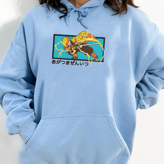 Demon Slayer Embroidered Unisex T-Shirt,Crewneck,Hoodie – Premium Quality Anime Apparel Featuring Iconic Characters for Fans,D08