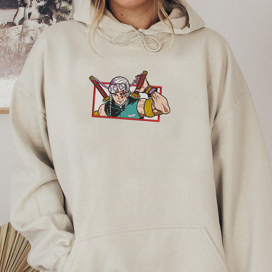 Demon Slayer Embroidered Unisex T-Shirt,Crewneck,Hoodie – Premium Quality Anime Apparel Featuring Iconic Characters for Fans,D04