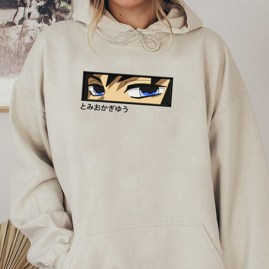 Demon Slayer Embroidered Unisex T-Shirt,Crewneck,Hoodie – Premium Quality Anime Apparel Featuring Iconic Characters for Fans,D23