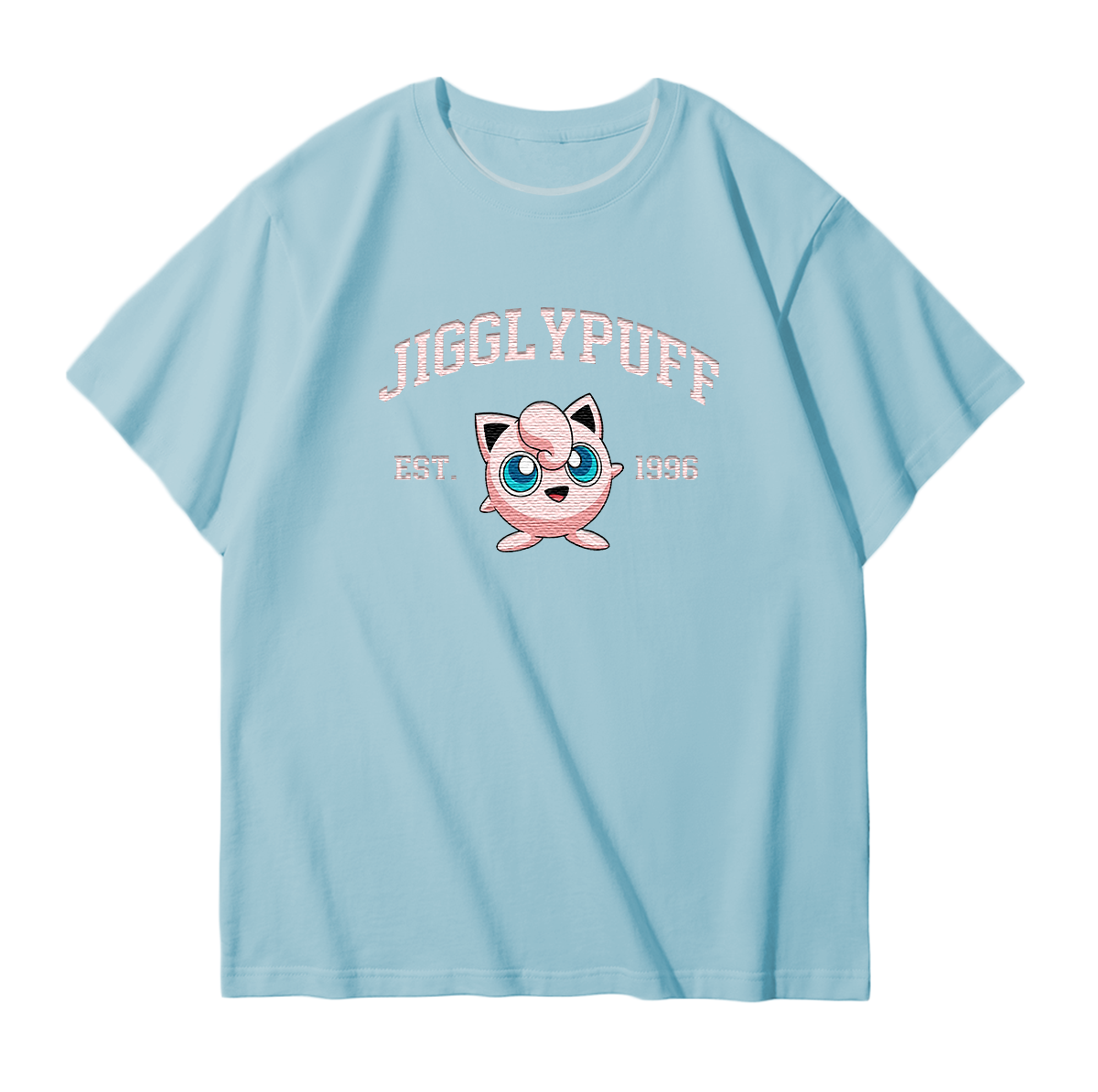 JIGGLYPUFF Embroidered Anime Character Unisex T-Shirt,Crewneck,Hoodie,Stylish Gift for Friends,E39
