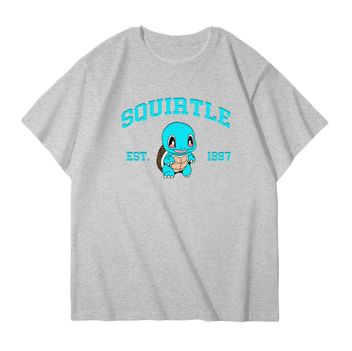 SQUIRTLE Embroidered Anime Character Unisex T-Shirt,Crewneck,Hoodie,Stylish Gift for Friends,E27