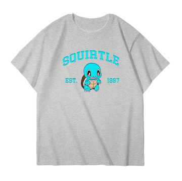 SQUIRTLE Embroidered Anime Character Unisex T-Shirt,Crewneck,Hoodie,Stylish Gift for Friends,E27