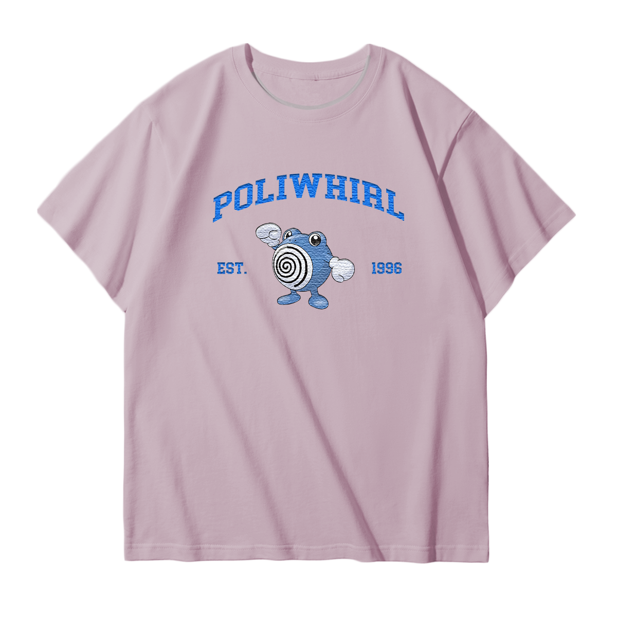 POLIWHIRL Embroidered Anime Character Unisex T-Shirt,Crewneck,Hoodie,Stylish Gift for Friends,E40