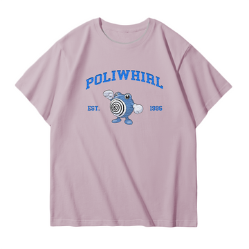 POLIWHIRL Embroidered Anime Character Unisex T-Shirt,Crewneck,Hoodie,Stylish Gift for Friends,E40