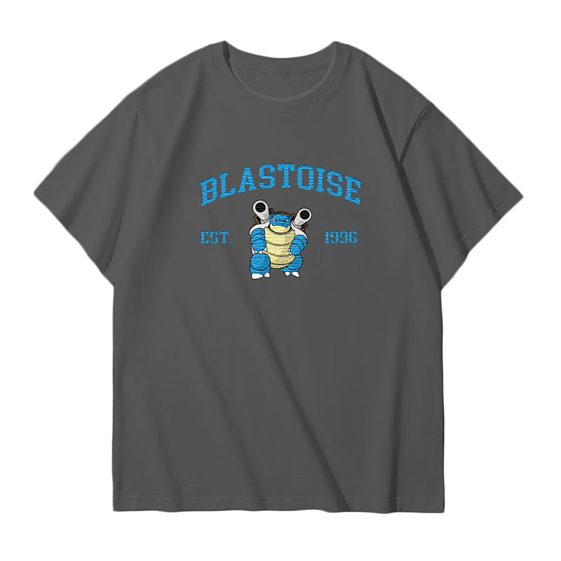 BLASTOISE Embroidered Anime Character Unisex Tank Top,T-Shirt,Polo Shirt,Crewneck,Hoodie,Zip-Hoodie,P02