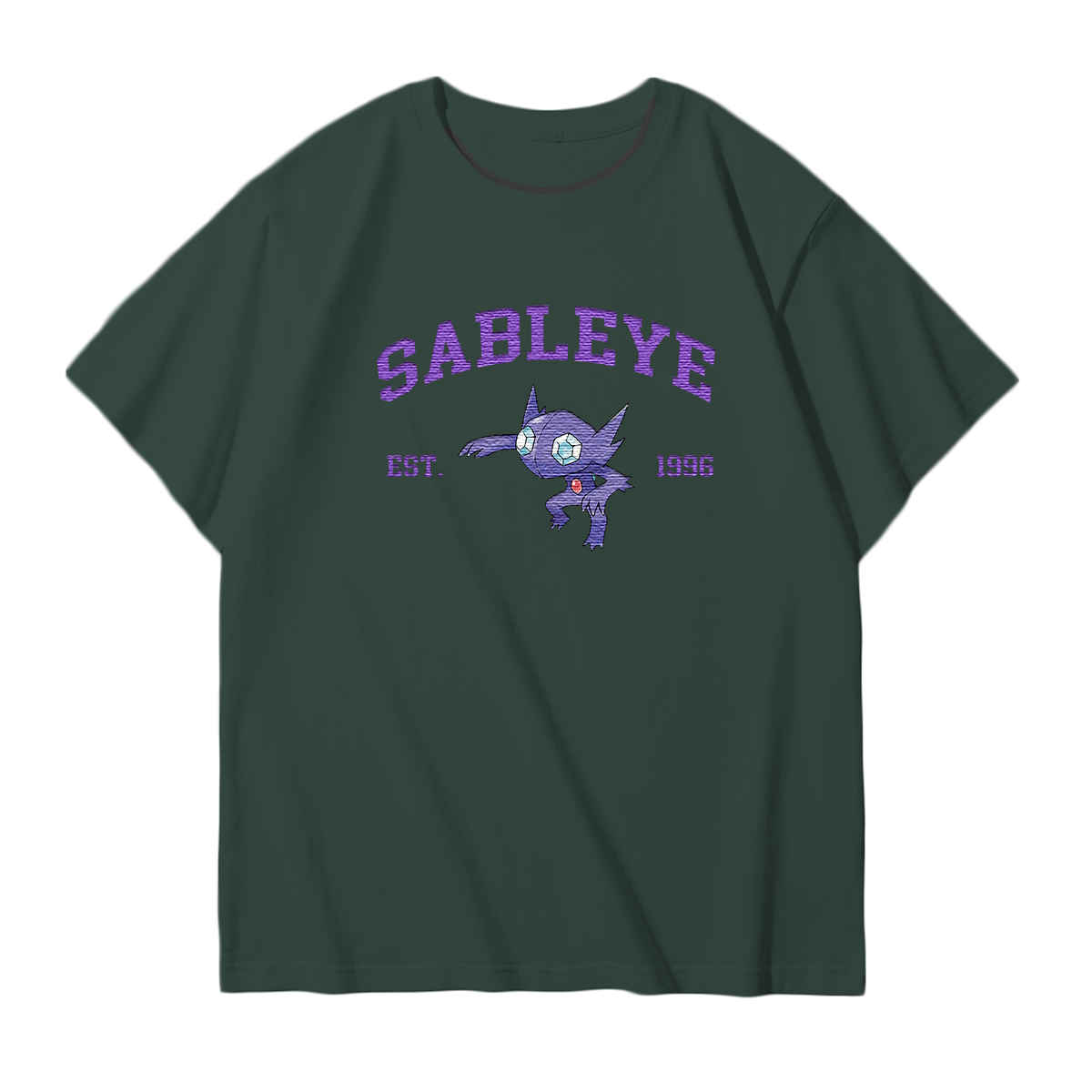 SABLEYE Embroidered Anime Character Unisex T-Shirt,Crewneck,Hoodie,Stylish Gift for Friends,E37