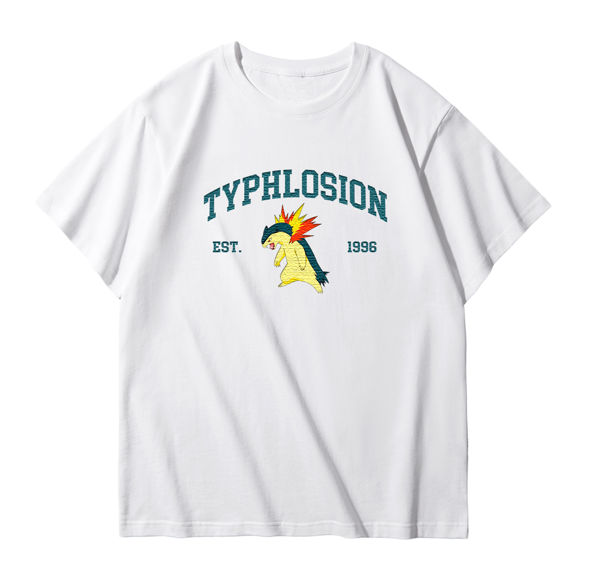 TYPHLOSION Embroidered Anime Character Unisex T-Shirt,Crewneck,Hoodie,Stylish Gift for Friends,E17