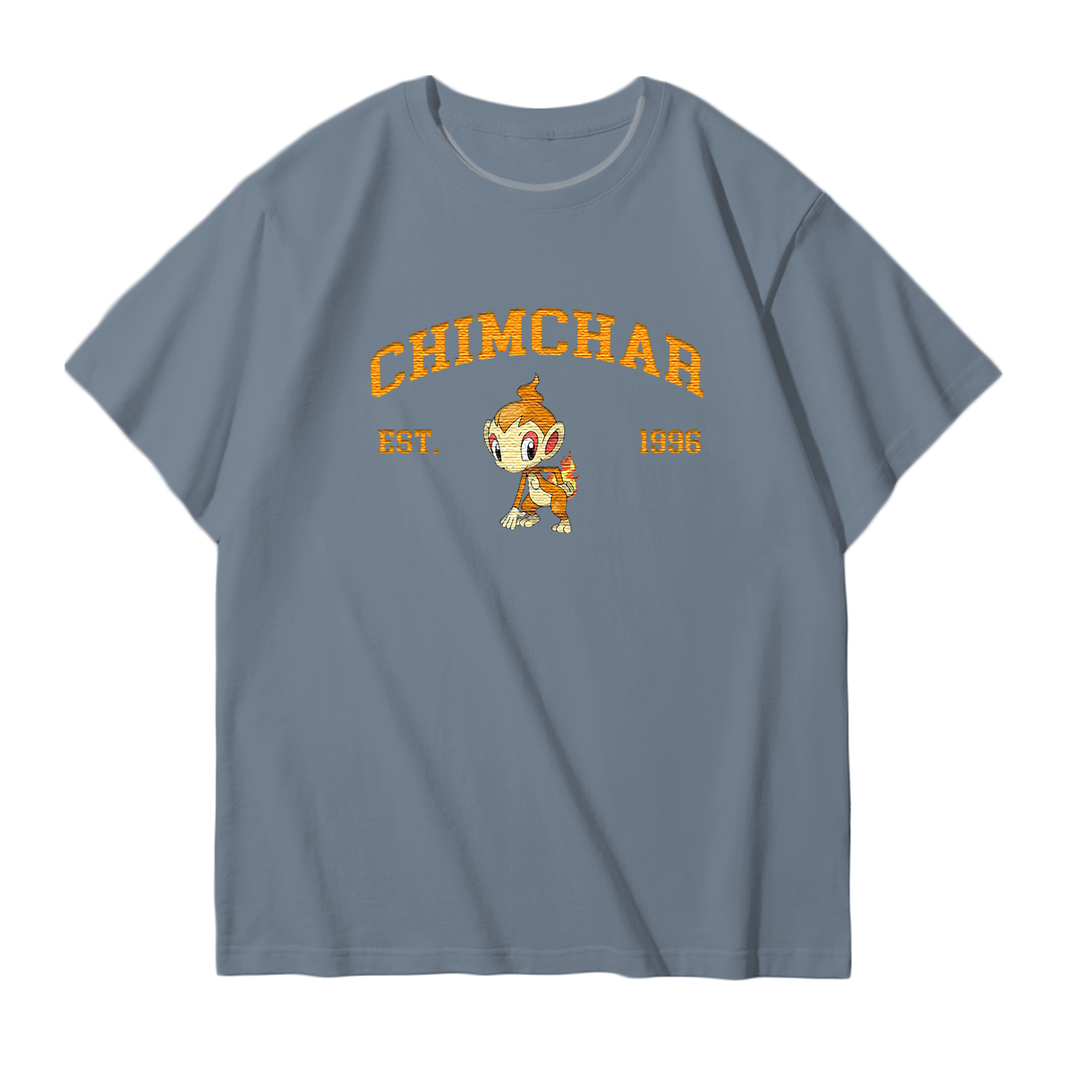 CHIMCHAR Embroidered Anime Character Unisex T-Shirt,Crewneck,Hoodie,Stylish Gift for Friends,E24
