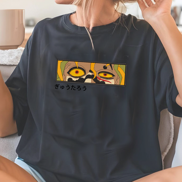Demon Slayer Embroidered Unisex T-Shirt,Crewneck,Hoodie – Premium Quality Anime Apparel Featuring Iconic Characters for Fans,D19