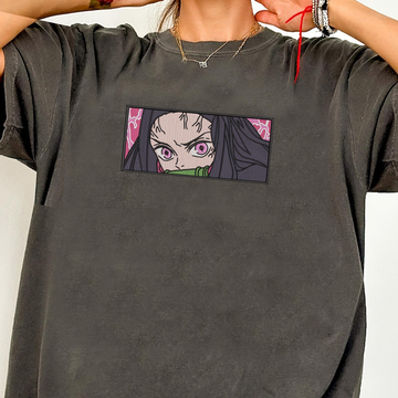 Demon Slayer Embroidered Unisex T-Shirt,Crewneck,Hoodie – Premium Quality Anime Apparel Featuring Iconic Characters for Fans,D28