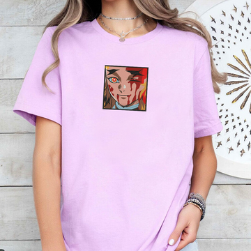 Demon Slayer Embroidered Unisex T-Shirt,Crewneck,Hoodie – Premium Quality Anime Apparel Featuring Iconic Characters for Fans,D30