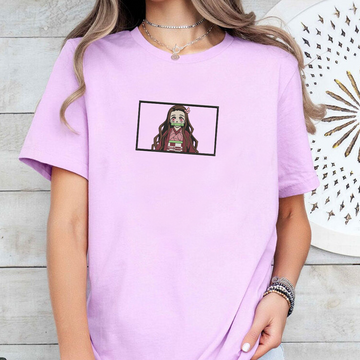 Demon Slayer Embroidered Unisex T-Shirt,Crewneck,Hoodie – Premium Quality Anime Apparel Featuring Iconic Characters for Fans,D36