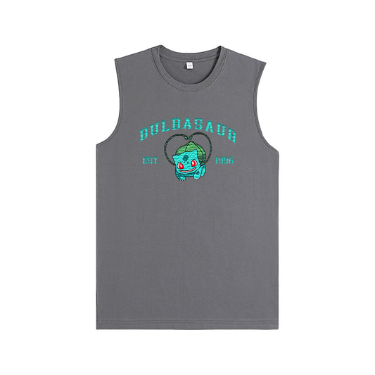 BULBASAUR Embroidered Anime Character Unisex Tank Top,T-Shirt,Polo Shirt,Crewneck,Hoodie,Zip-Hoodie,P03