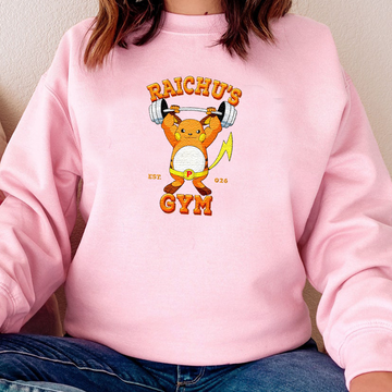 RAICHU Pokémon GYM Anime Embroidered Series Unisex T-Shirt,Sweatshirt and Hoodie - Customizable Magical Creatures Gift,S13