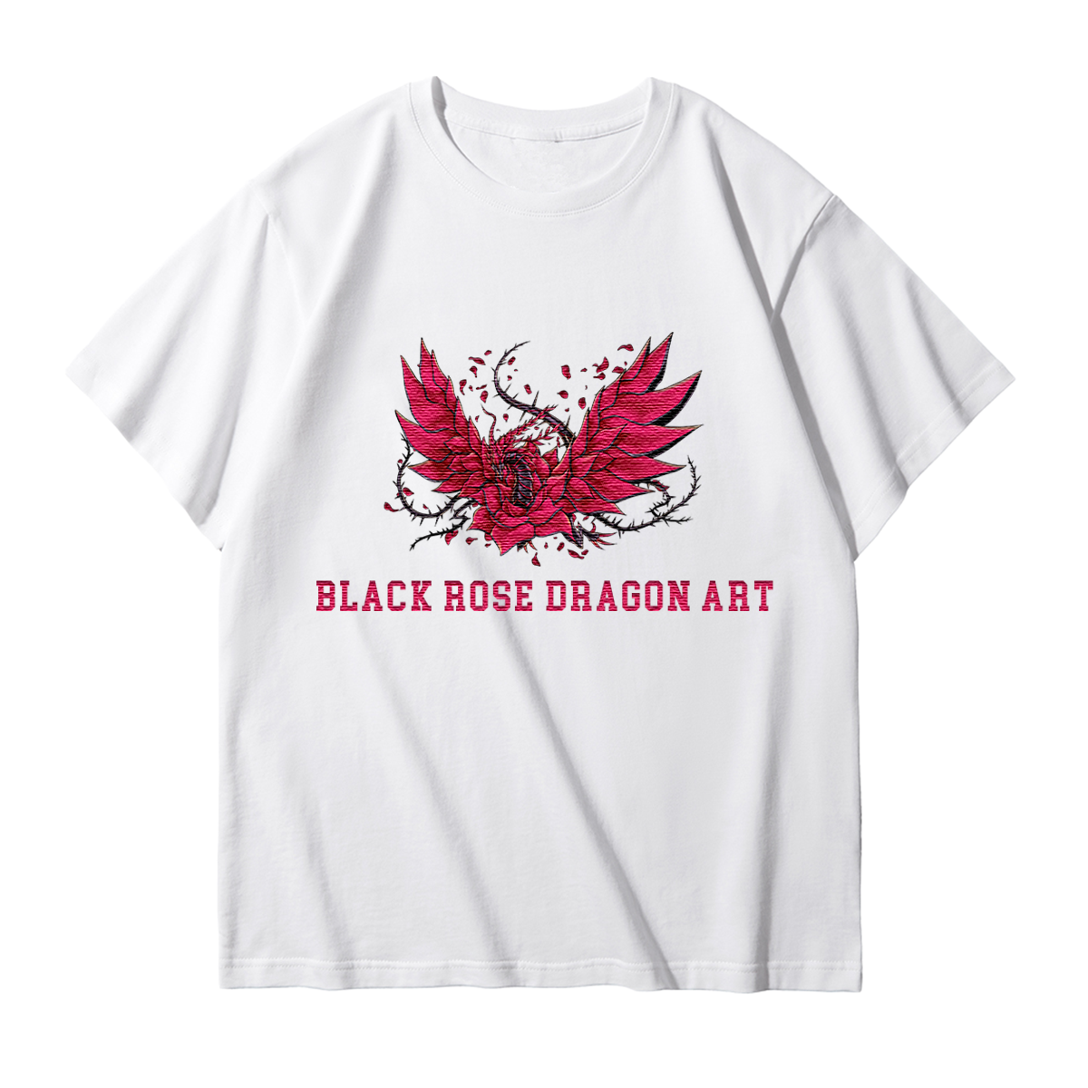 Black Rose Dragon Art Yu-Gi-Oh! Anime Unisex Embroidered T-Shirt,Crewneck,Hoodie,ICE29