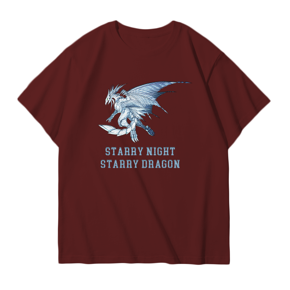 Starry Night Starry Dragon Yu-Gi-Oh! Anime Unisex Embroidered T-Shirt,Crewneck,Hoodie,ICE41