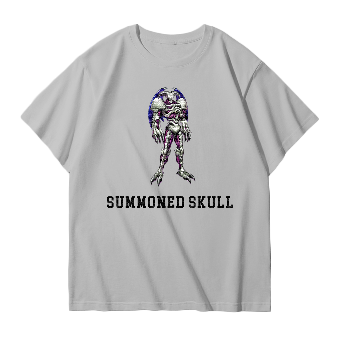 Summoned Skull Yu-Gi-Oh! Anime Unisex Embroidered T-Shirt,Crewneck,Hoodie,ICE07